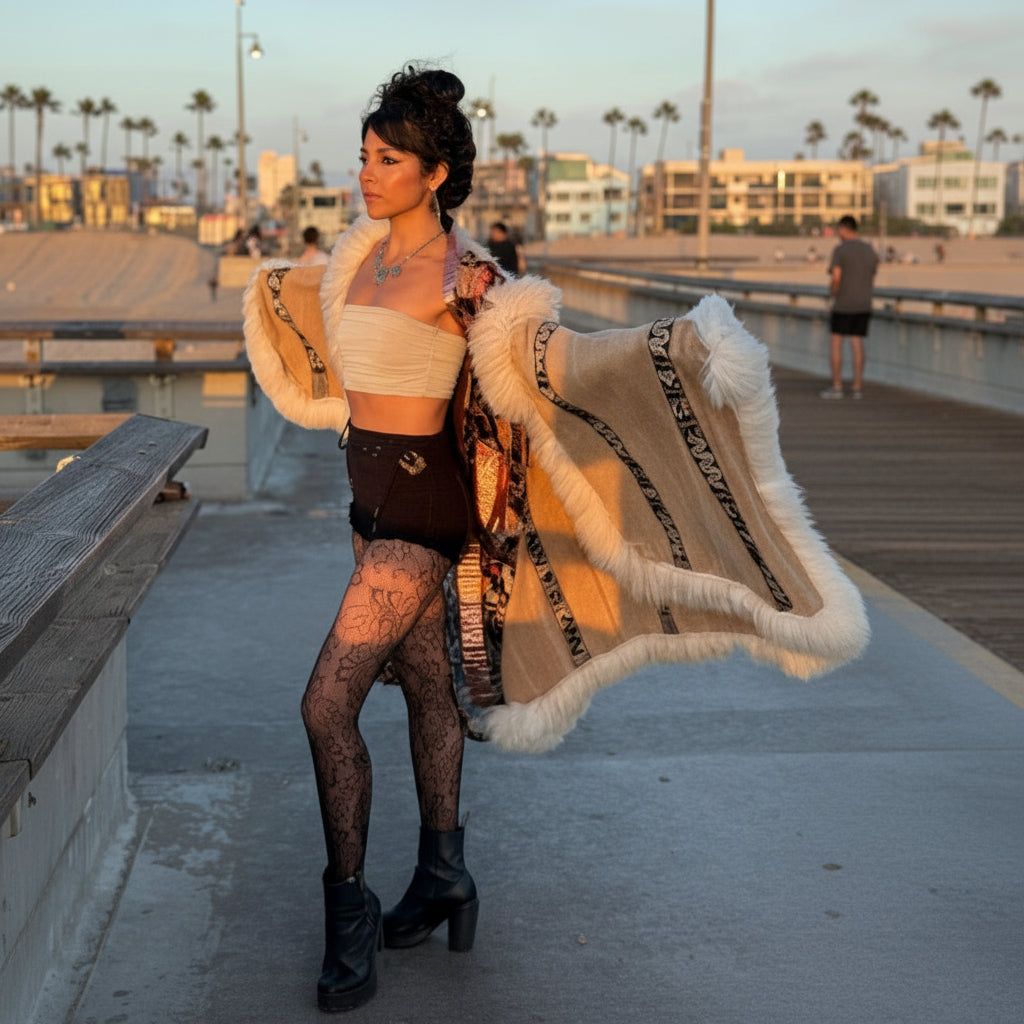 Elena Heritage Baby Alpaca Wool Cape