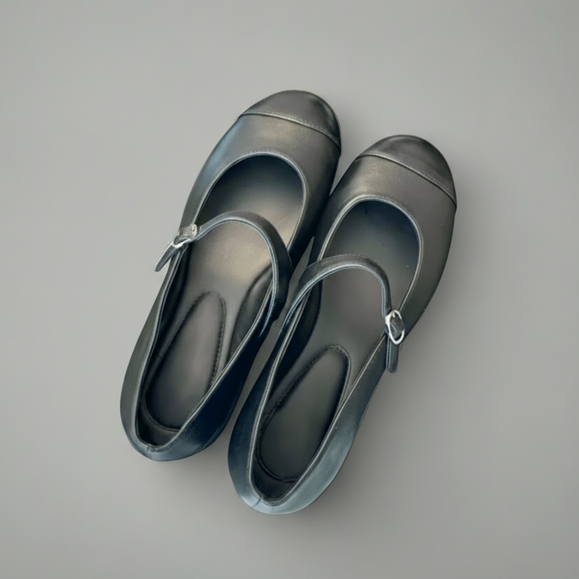 The Leather Mary Jane Ballet Flats