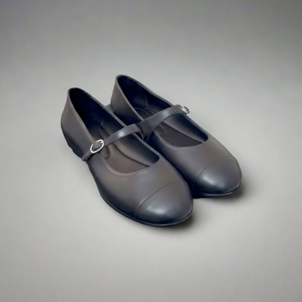 The Leather Mary Jane Ballet Flats
