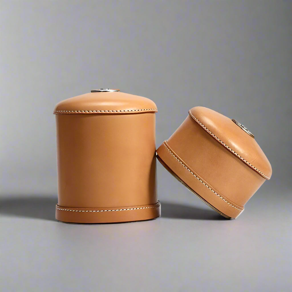 Vegetable-Tanned Cowhide Gas Canister Cover
