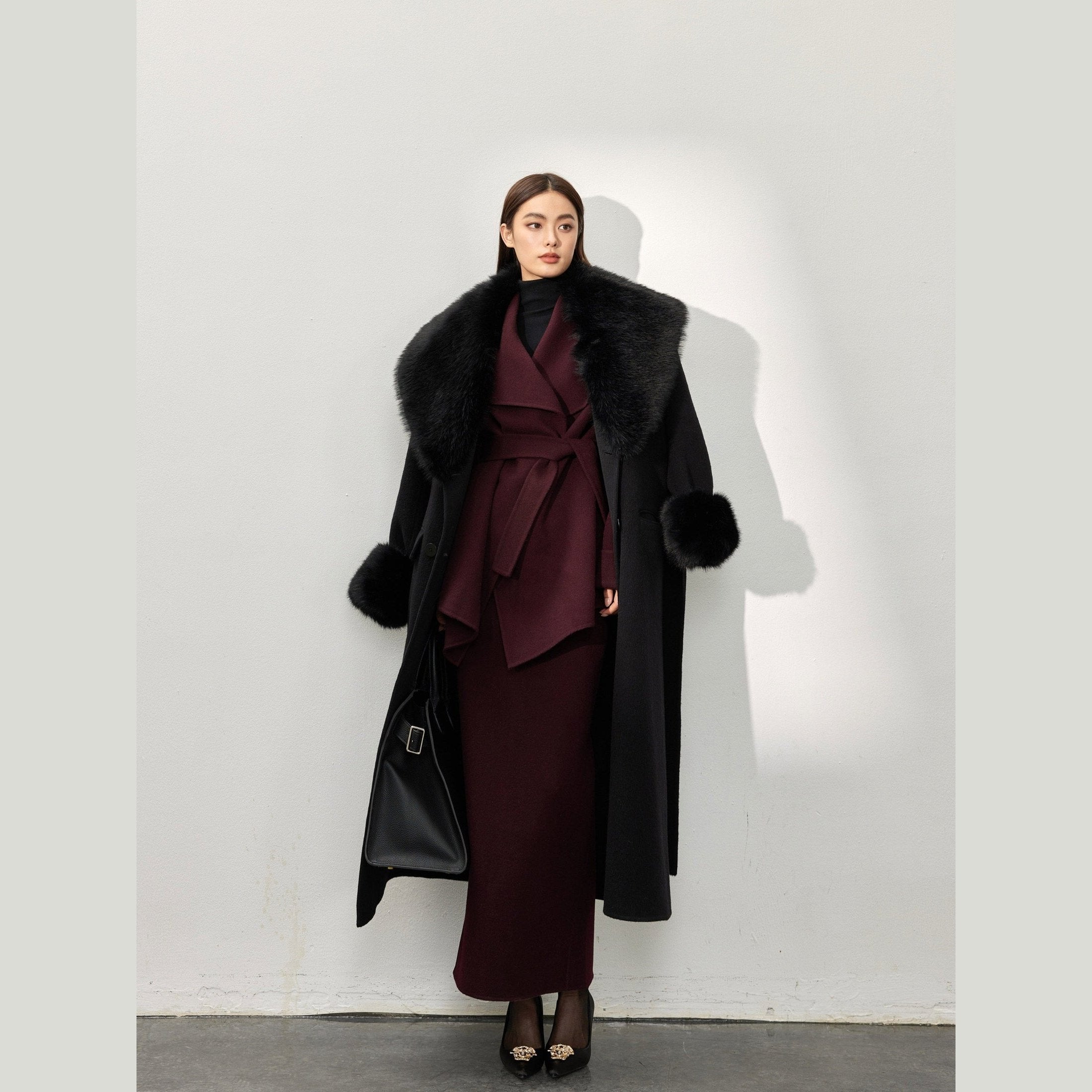 Burgundy Wool + Cashmere Suit Set