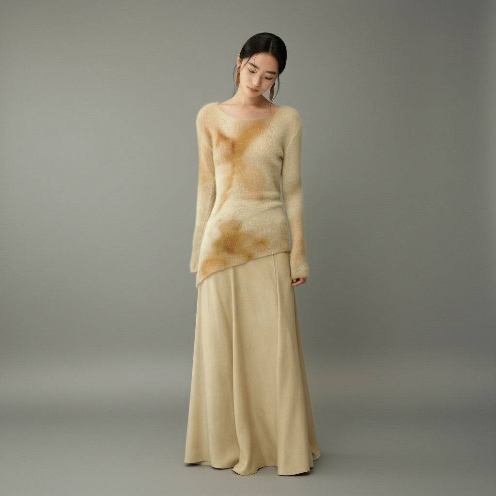 Sheer Alpaca Wool Blend Sweater - Sculptural Softness