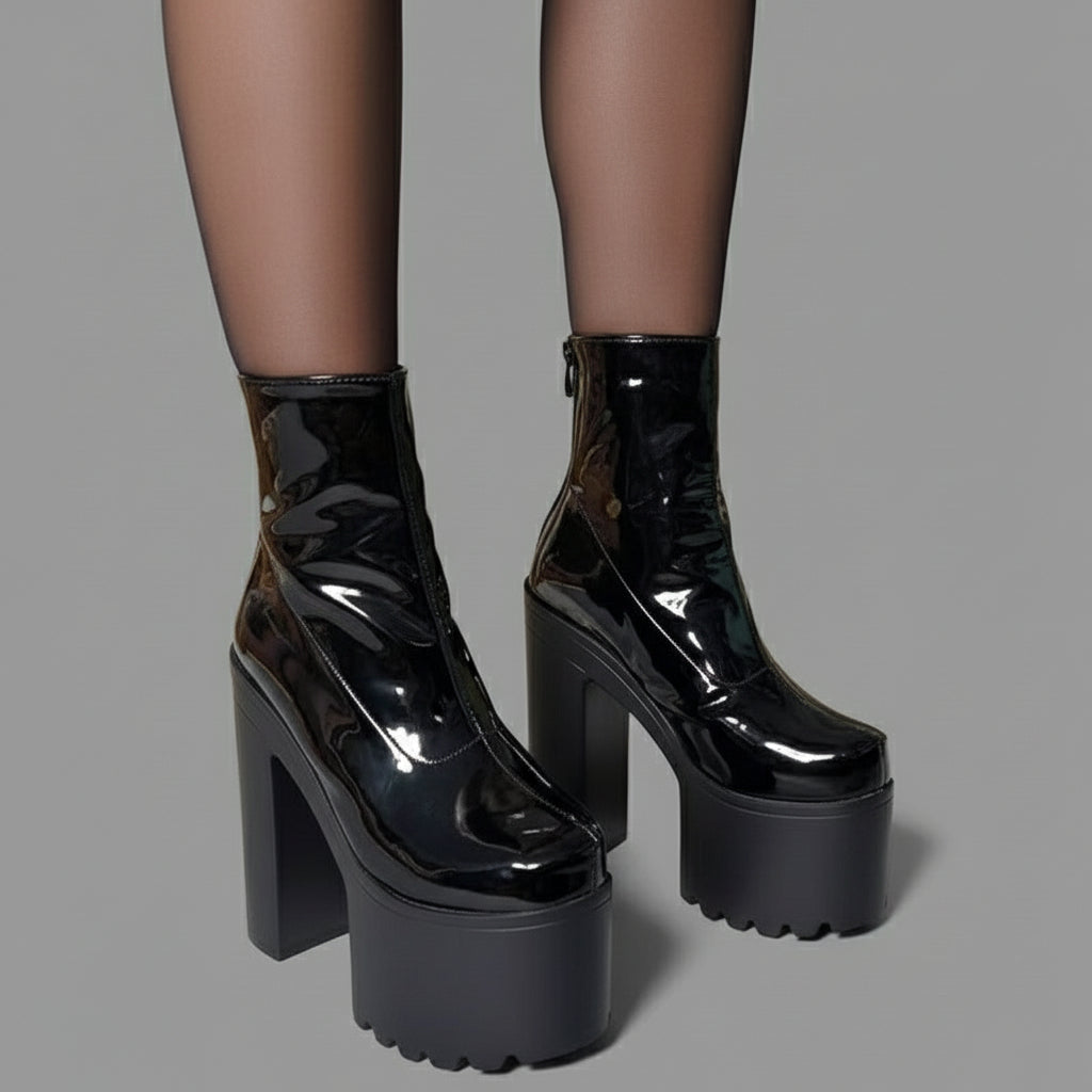 The Harley Structured Leather Platform Boots – Bold Elevation