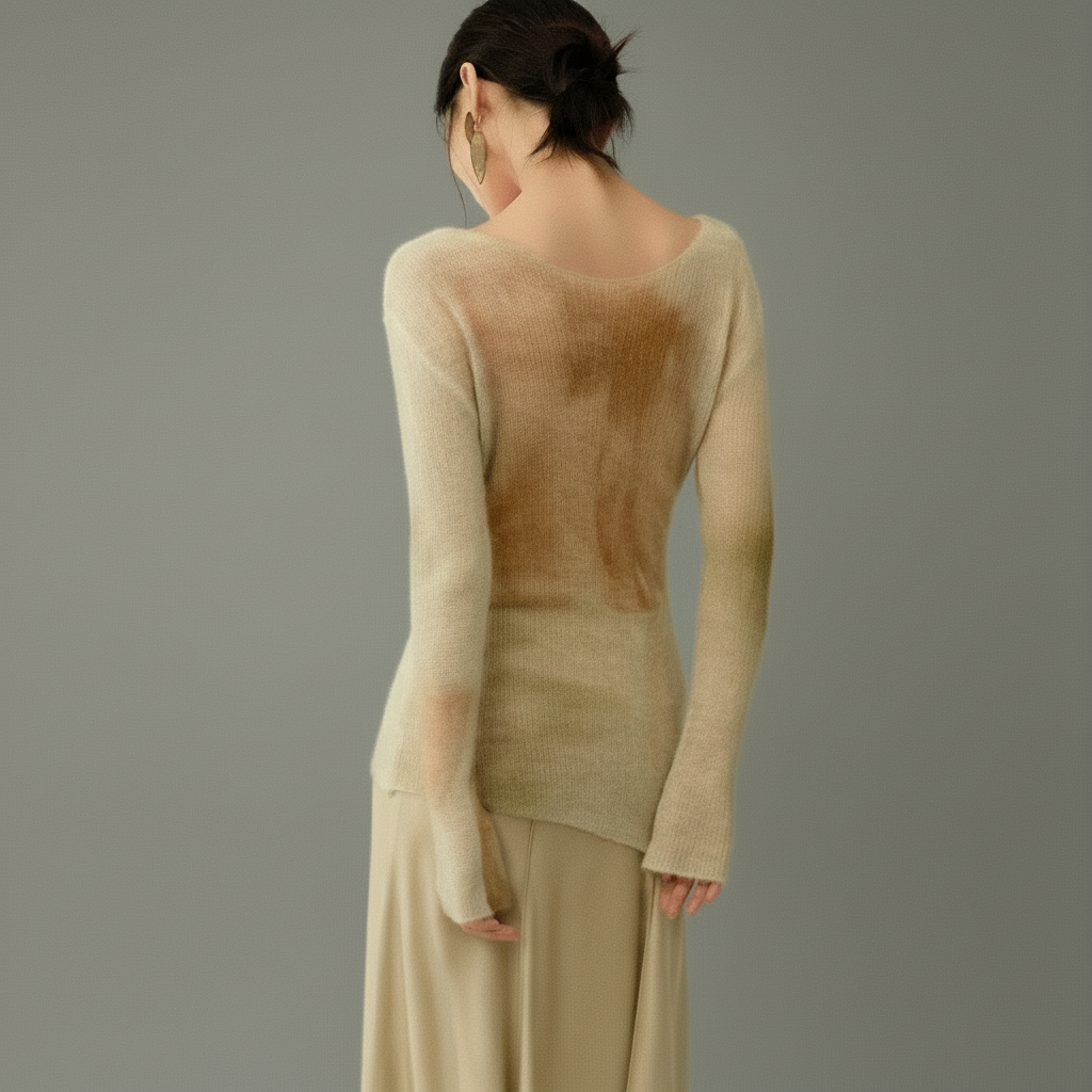 Sheer Alpaca Wool Blend Sweater - Sculptural Softness