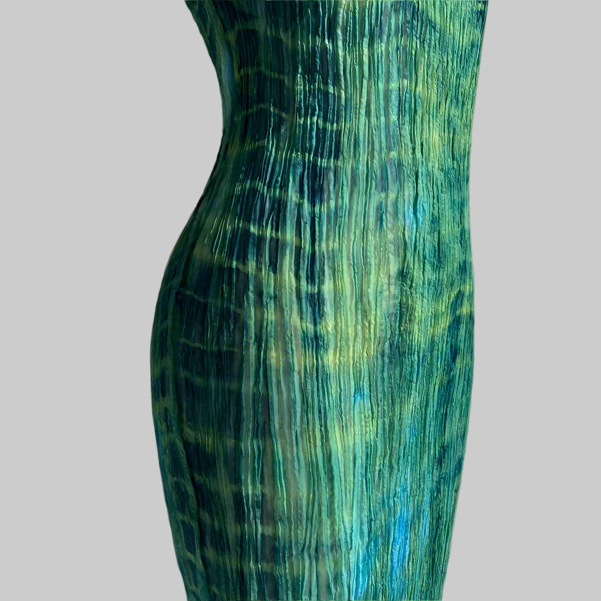 Emerald Mulberry Silk Mermaid Dress
