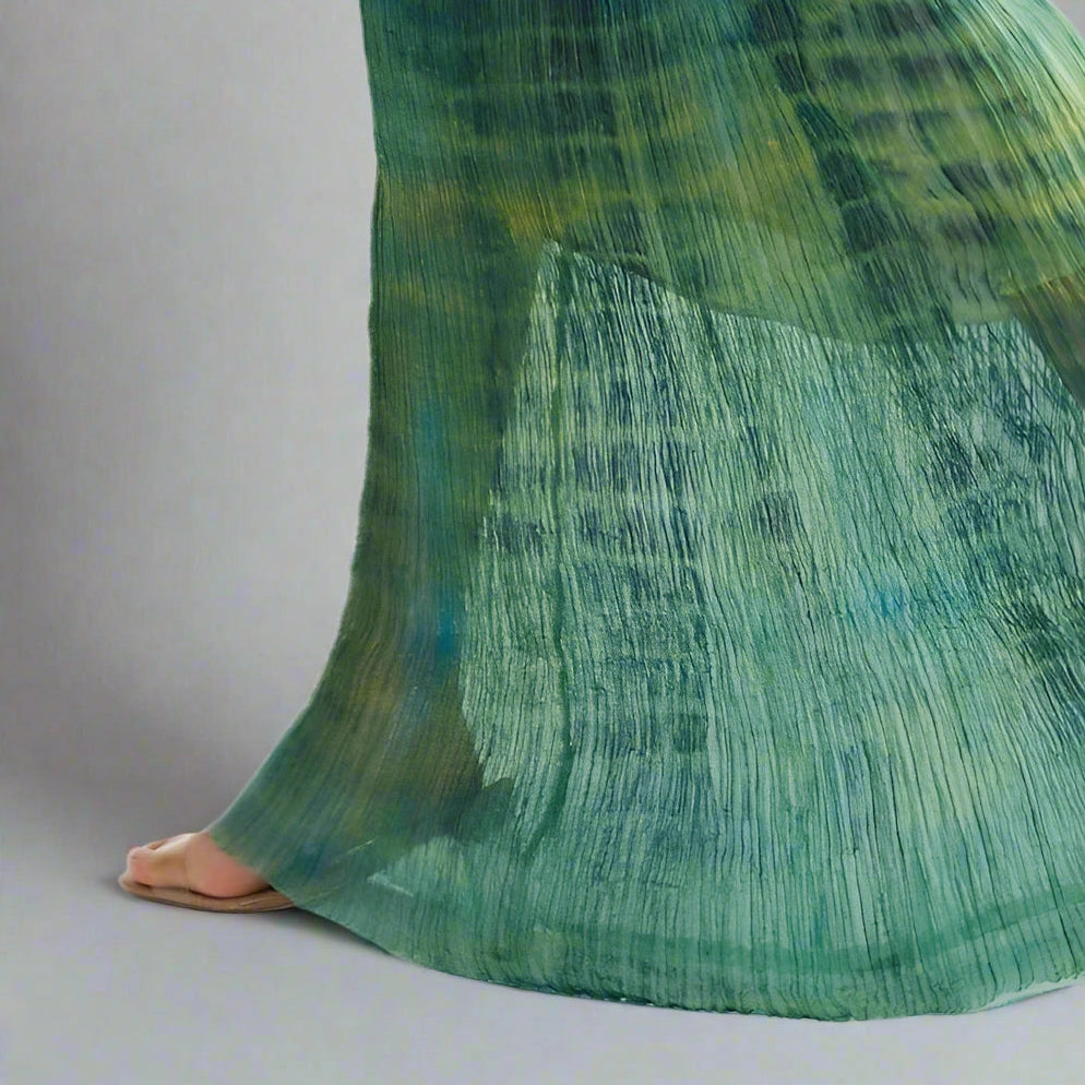 Emerald Mulberry Silk Mermaid Dress