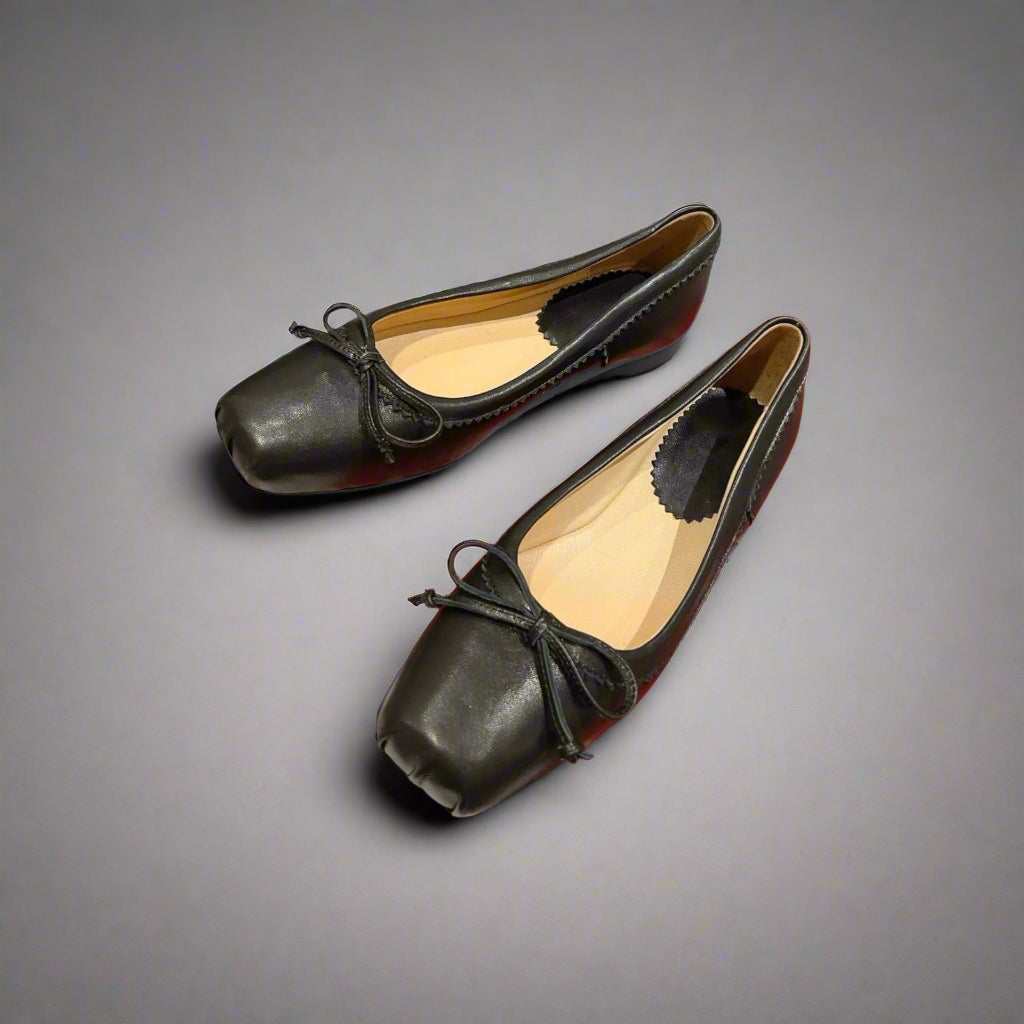 The Nappa Leather Ballerina Flats