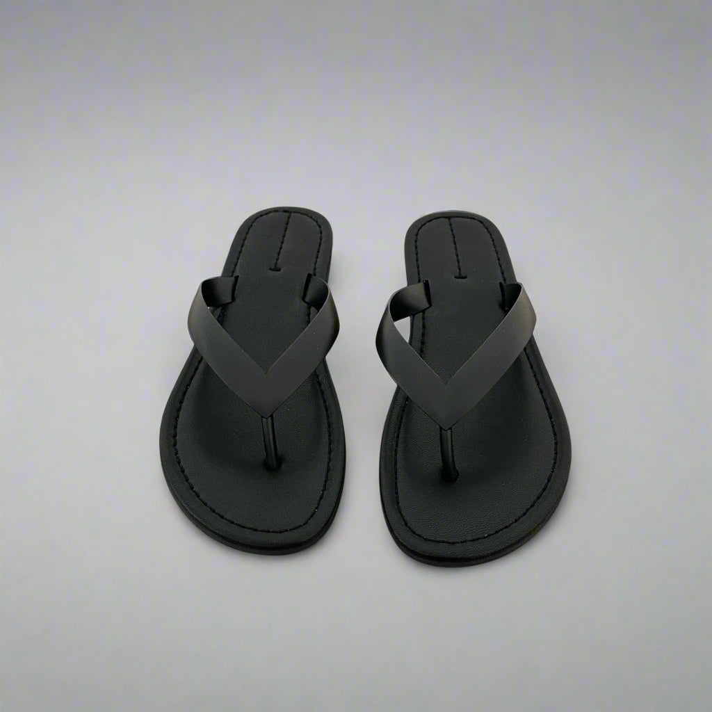 The Calfskin Leather Sandals