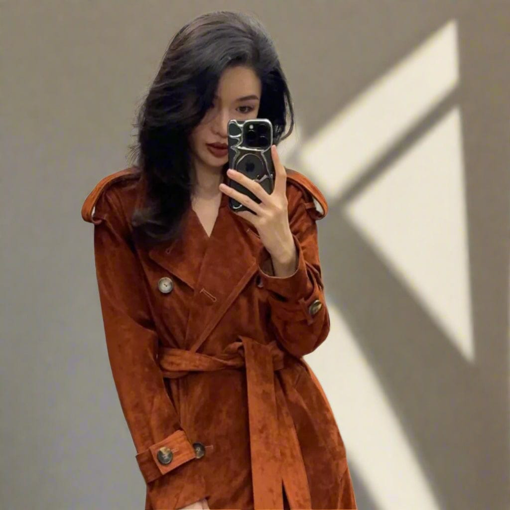suede trench coat