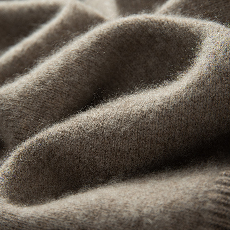 Cashmere Modest Dress in Truffle, cashmere knit texture