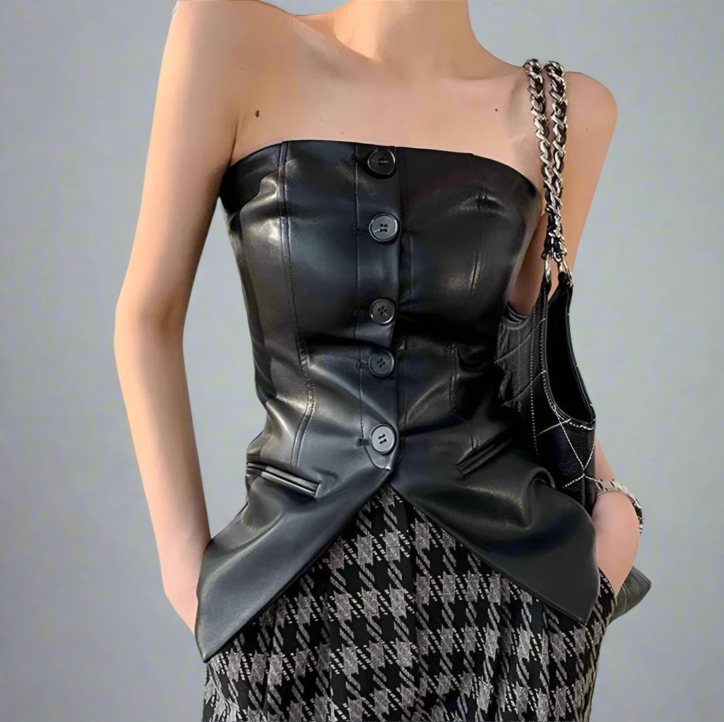 The Hudson Leather Bustier