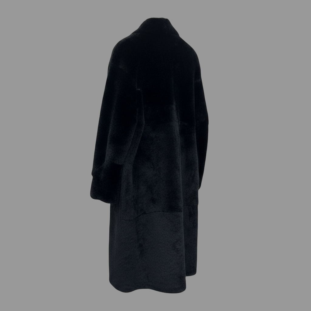 shearling coat womens - back view
