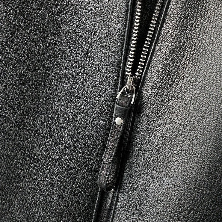 black moto jacket zipper