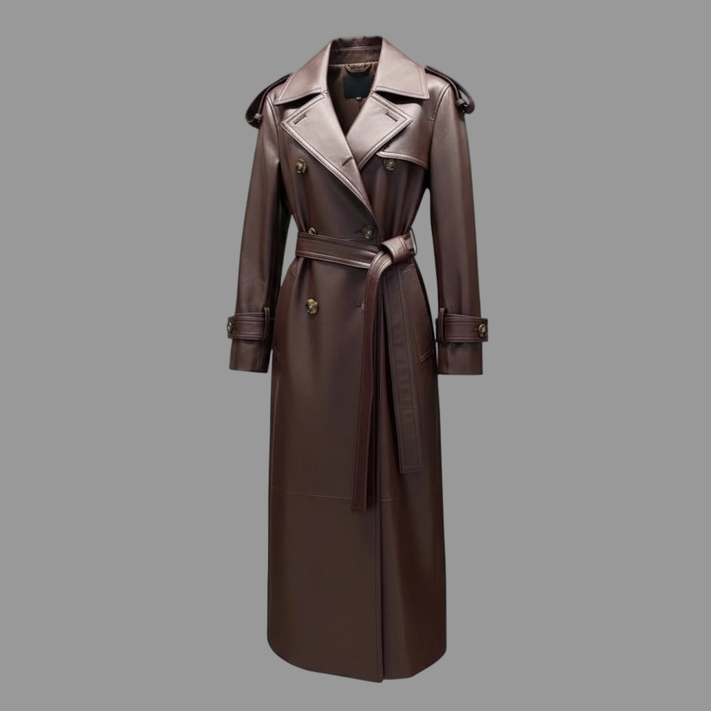 Italian Lambskin Leather Trench Coat