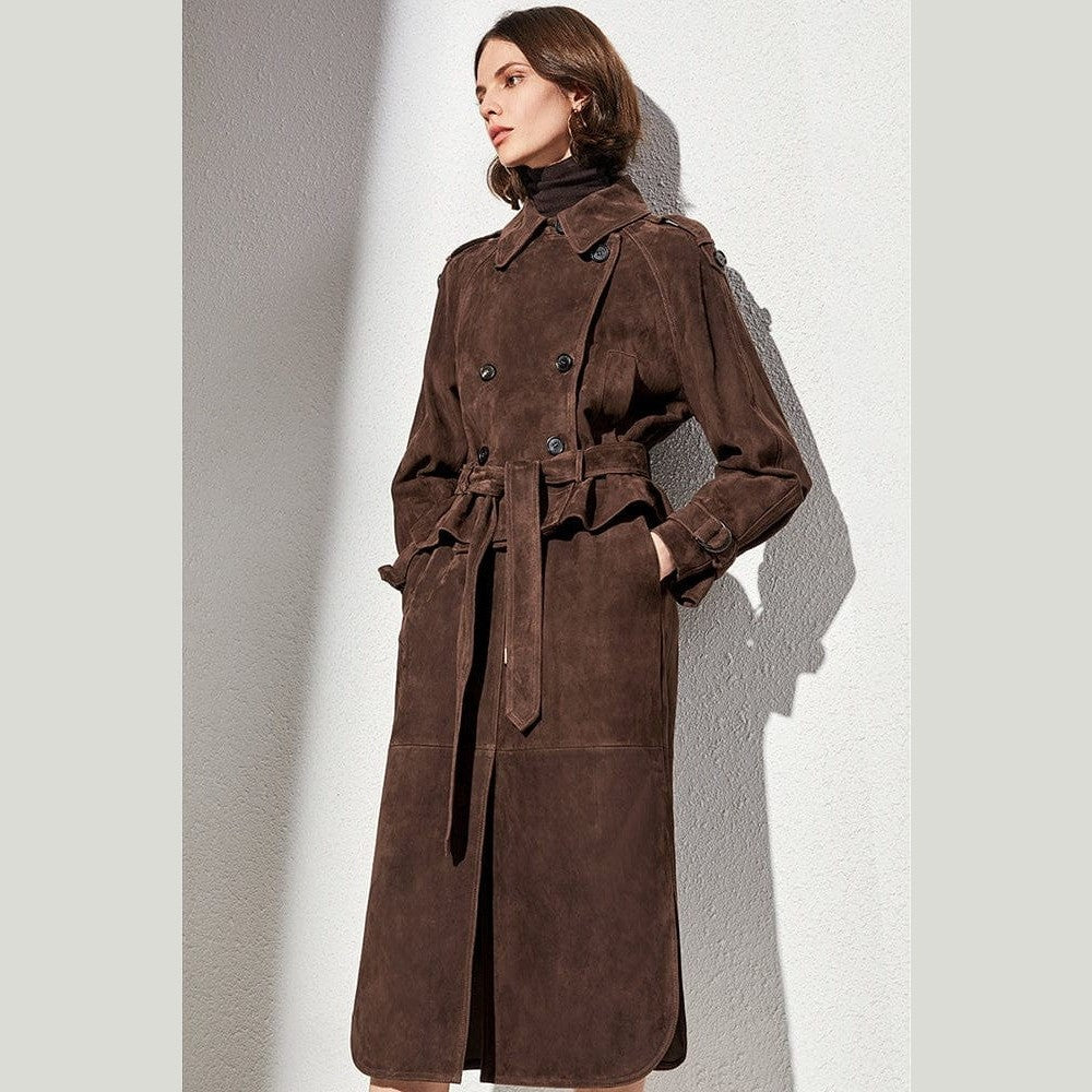 brown suede womens jacket