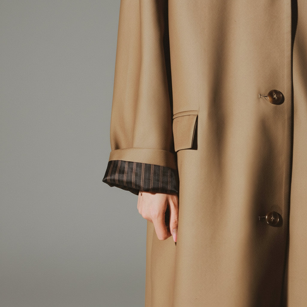 brown trench coat sleeve