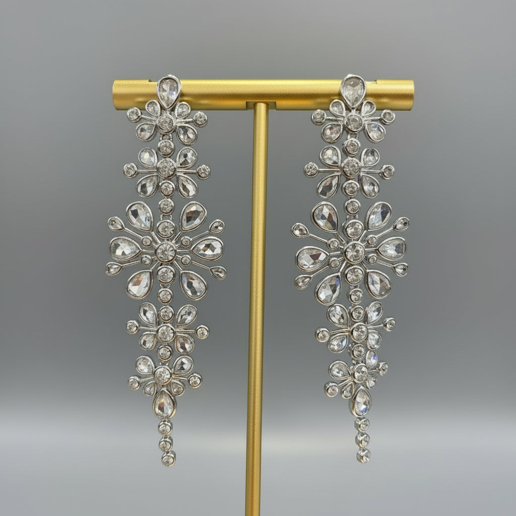 Astoria Silver Chandelier Earrings
