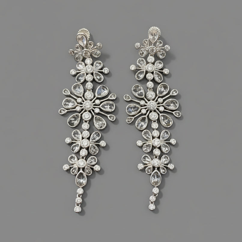 Astoria Silver Chandelier Earrings