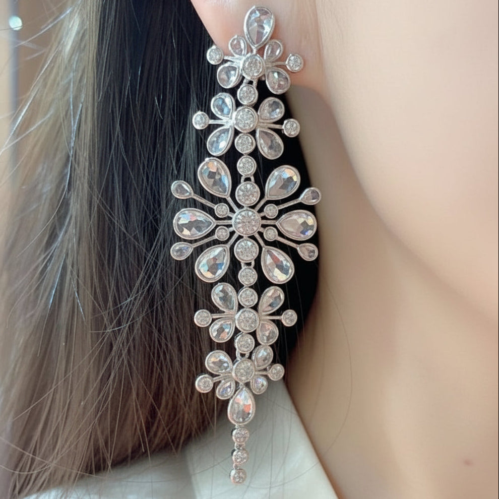 Astoria Silver Chandelier Earrings