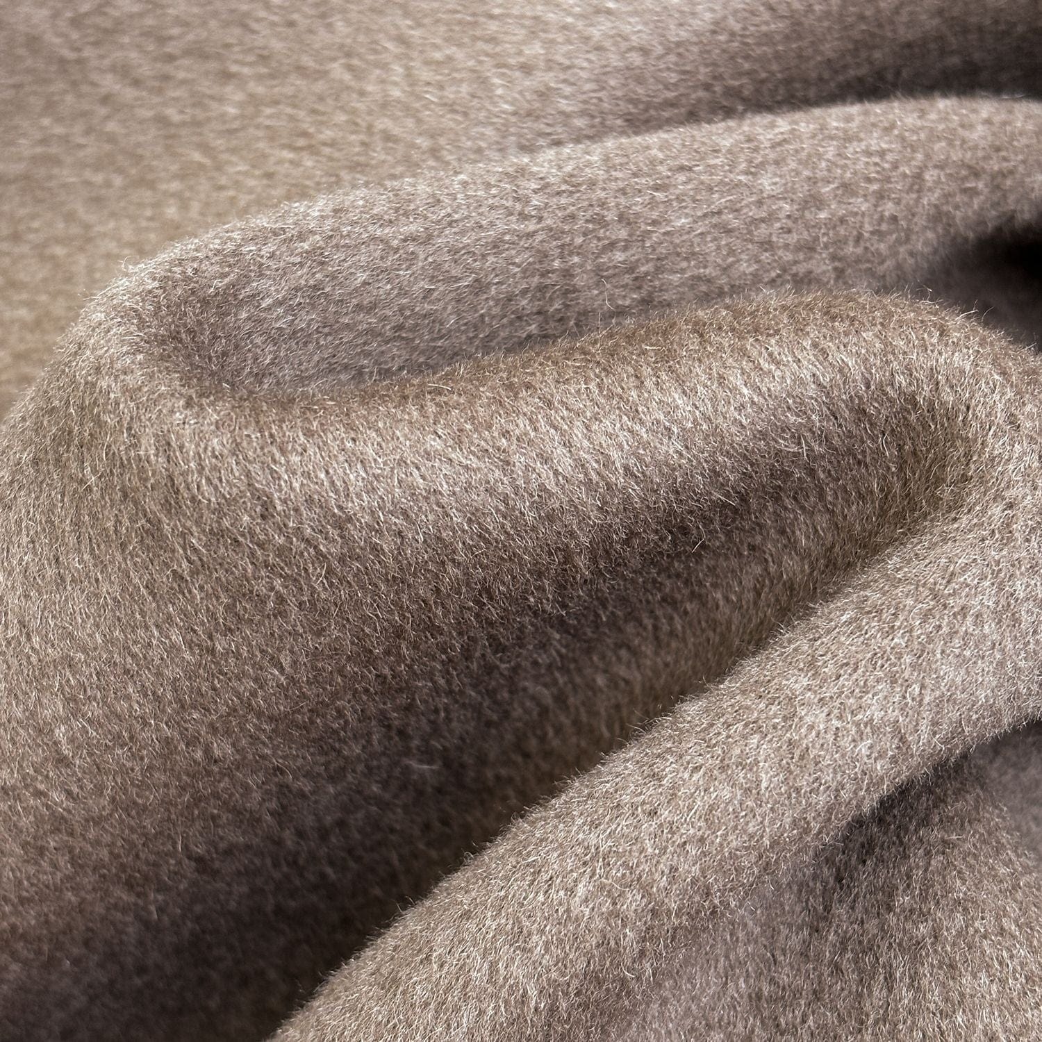 Oyster Silk-Wool Velvet Cloak, Double-Sided
