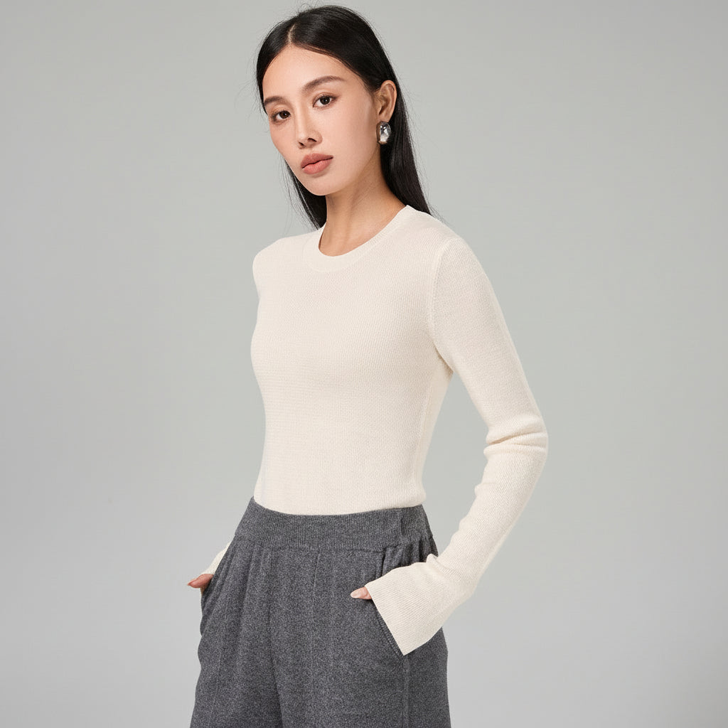 long sleeve silk tee shirts