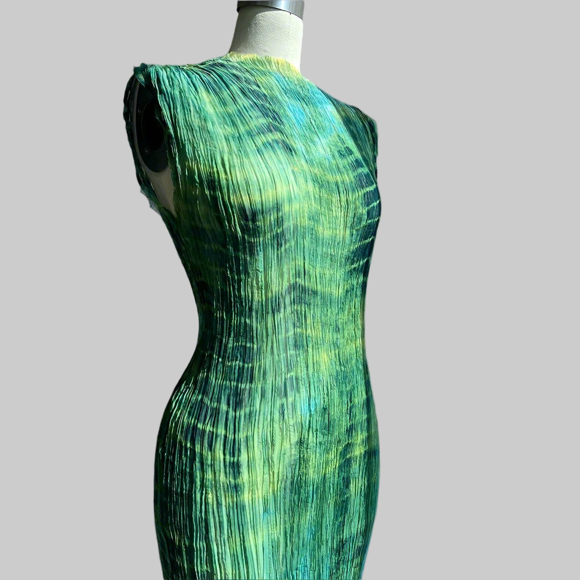 Sea Glass Green Mulberry Silk Mermaid Dress