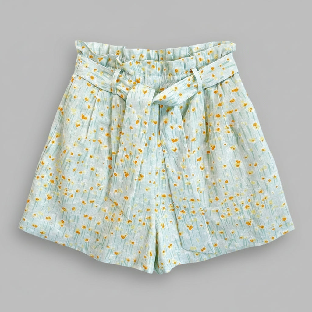 petite women's linen shorts