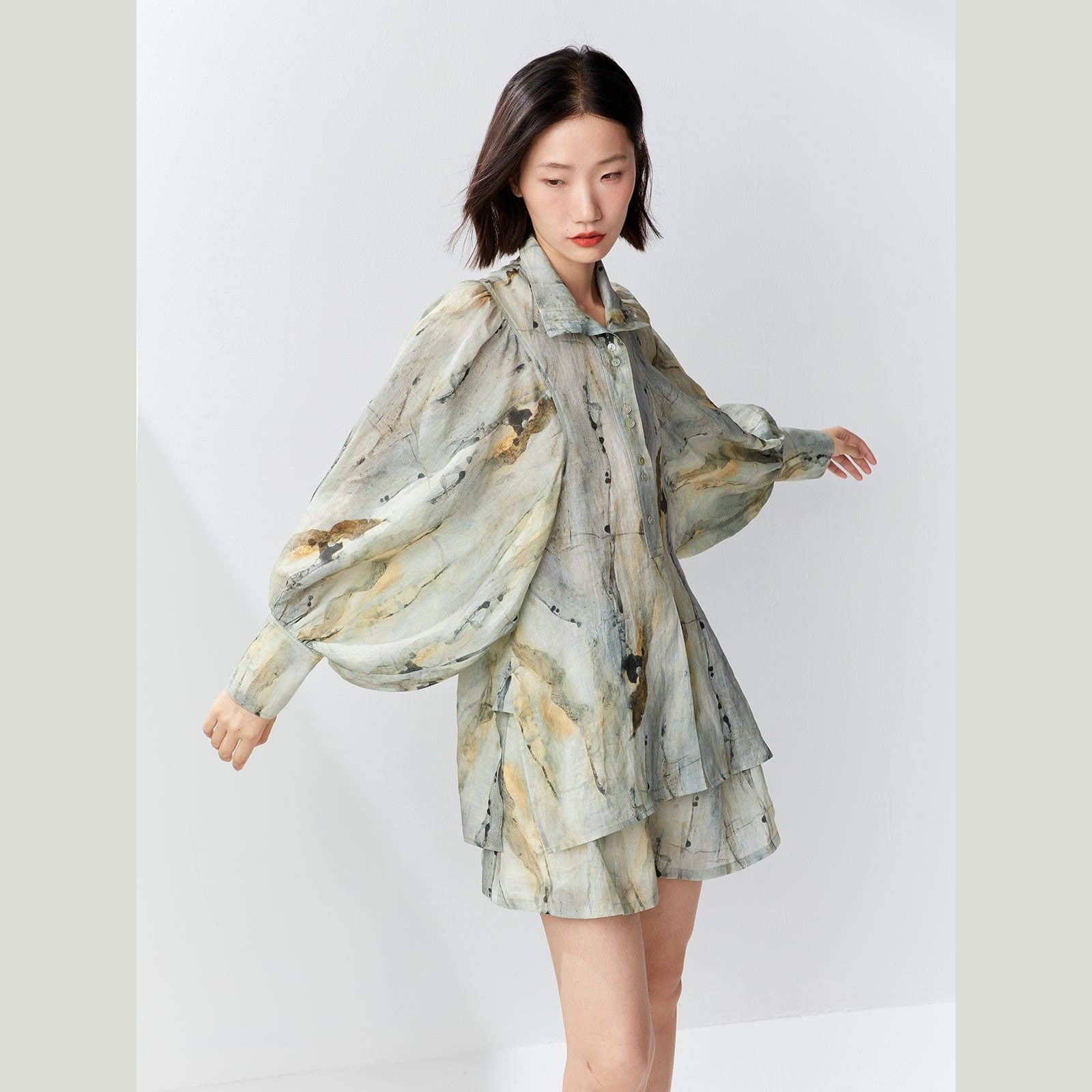 ramie linen shirt and shorts