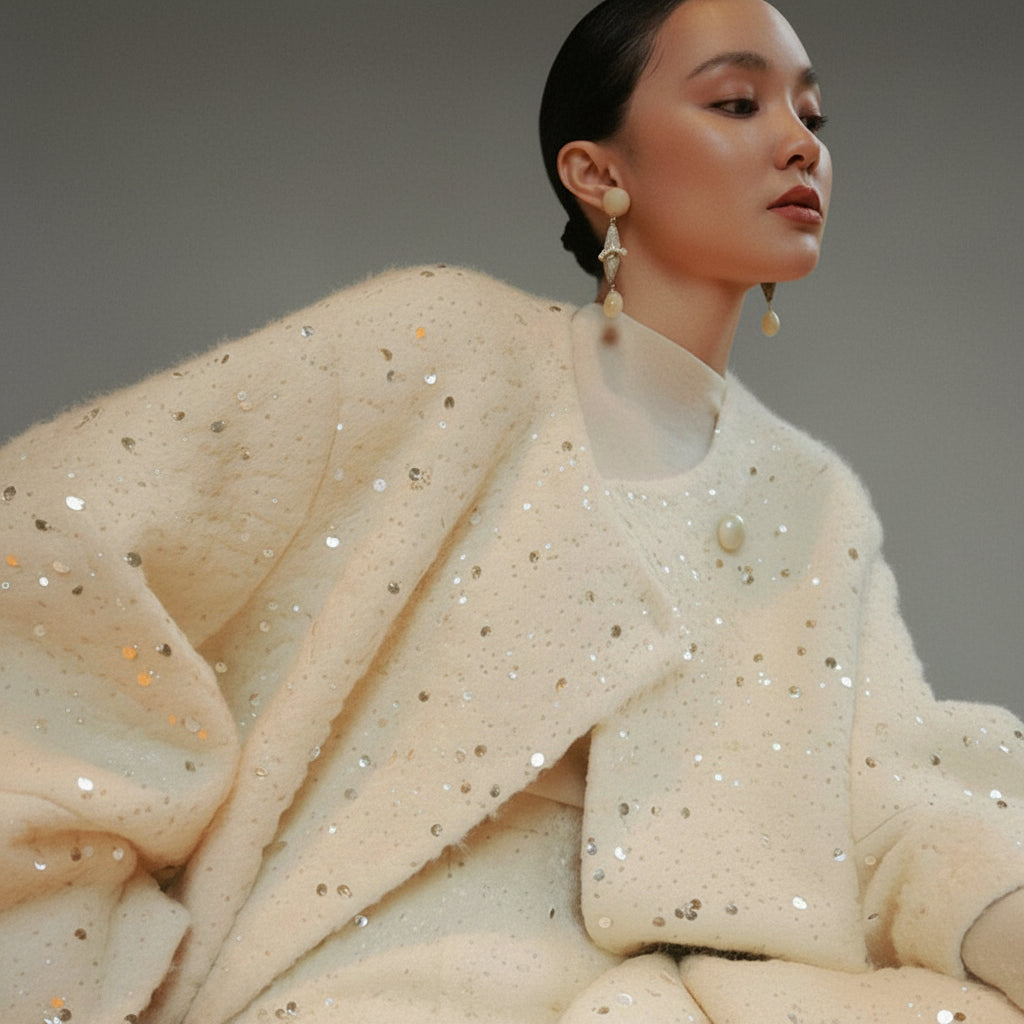 Palais Embroidered Wool Coat & Skirt Separates
