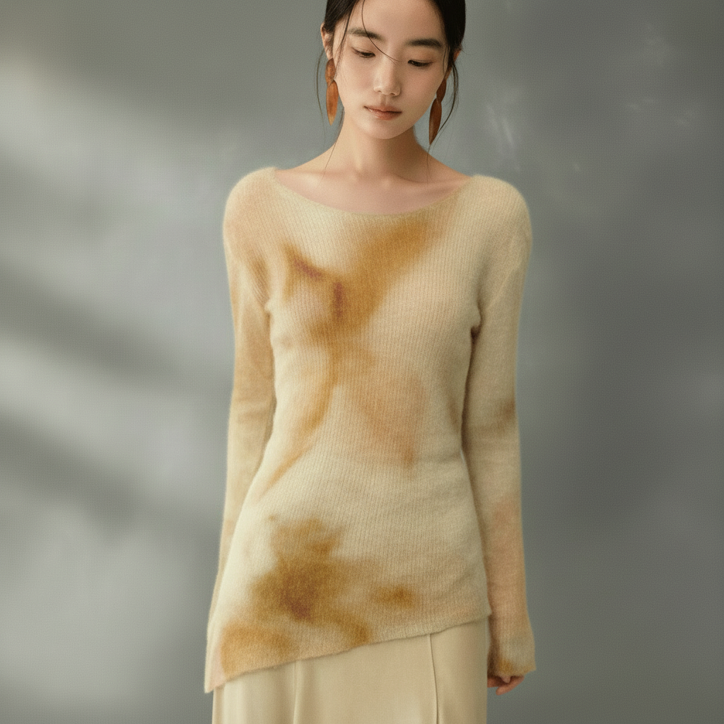 Marble Sheer Alpaca Wool-Blend Sweater