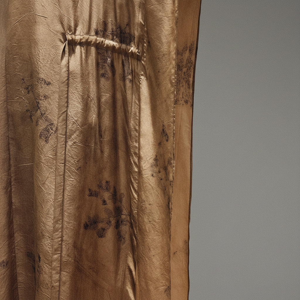 silk caftan dress detail