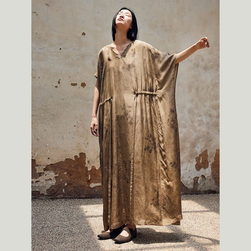 silk caftan dress womens