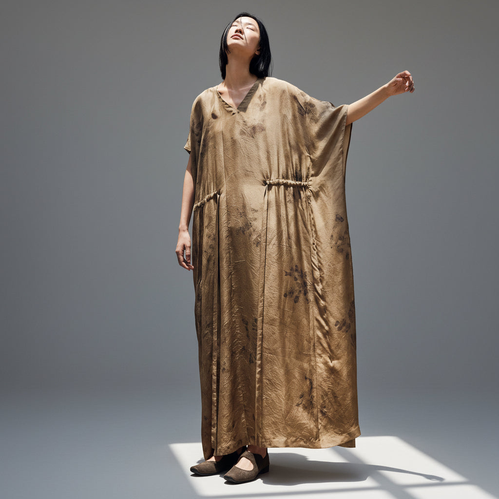 silk caftan dress womens