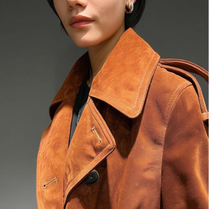 suede trench coat