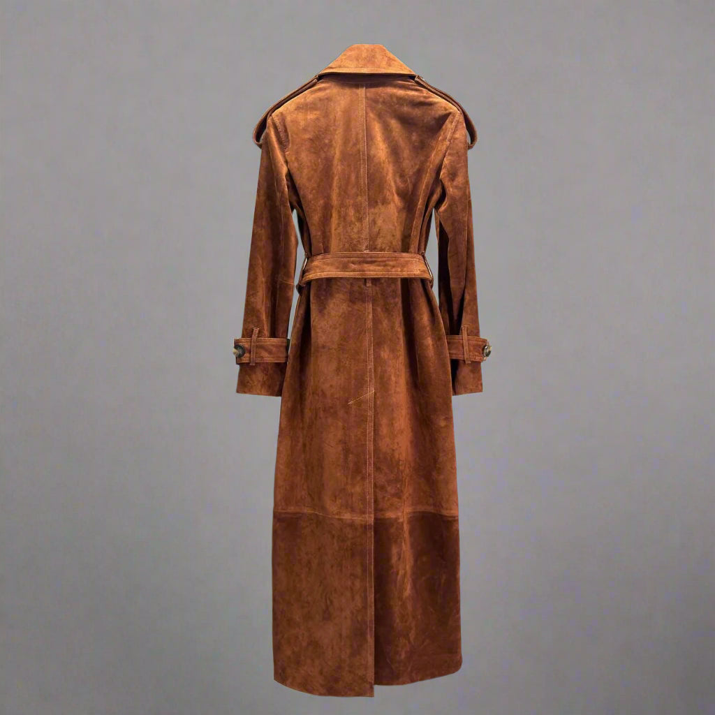 suede trench back