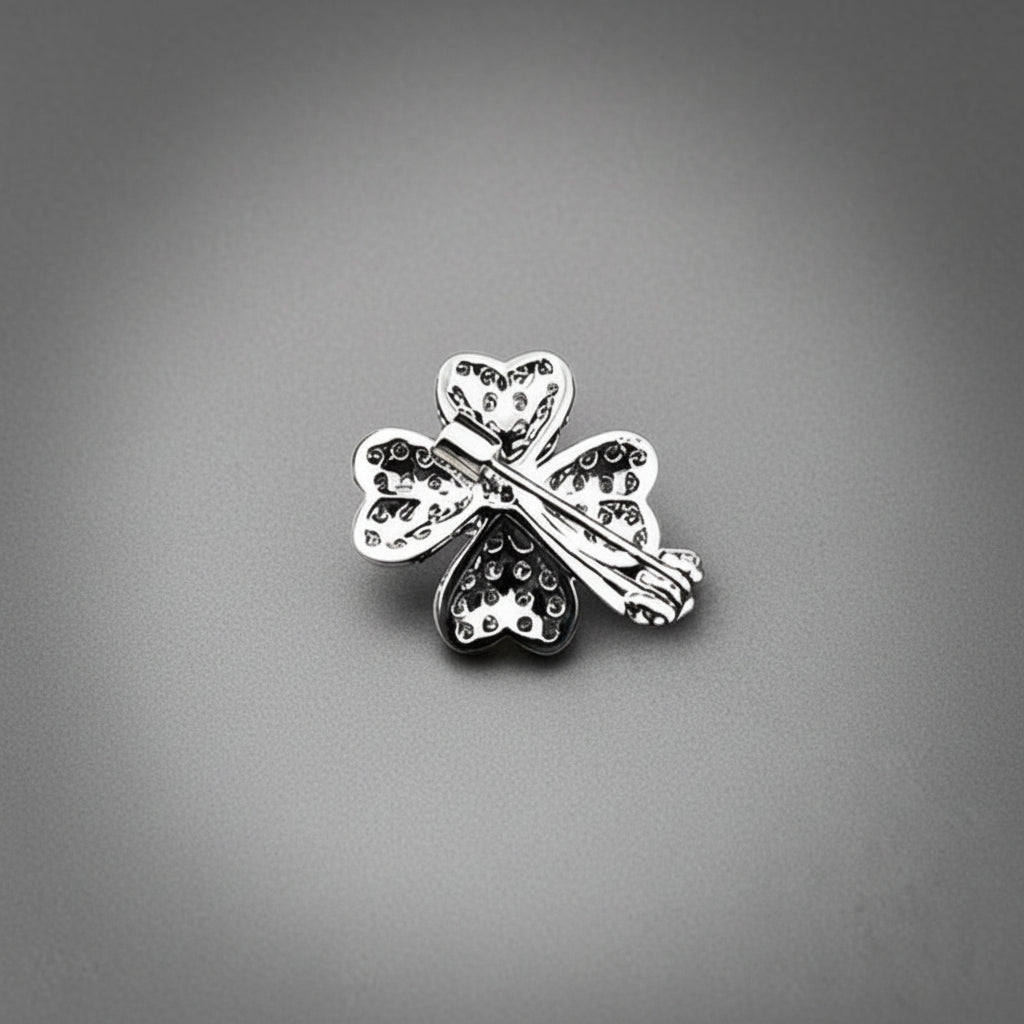 vintage four leaf clover brooch