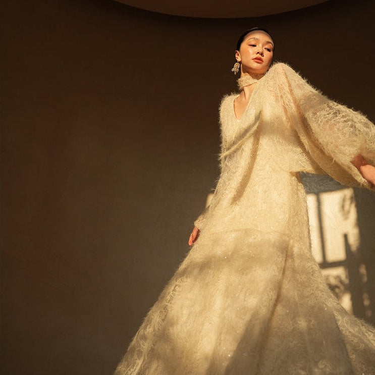 white rehearsal dinner dress