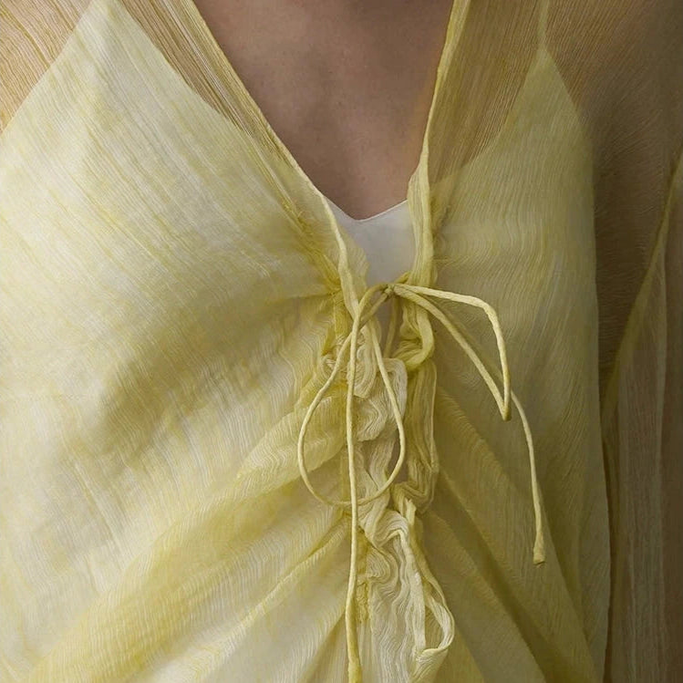 yellow gown
