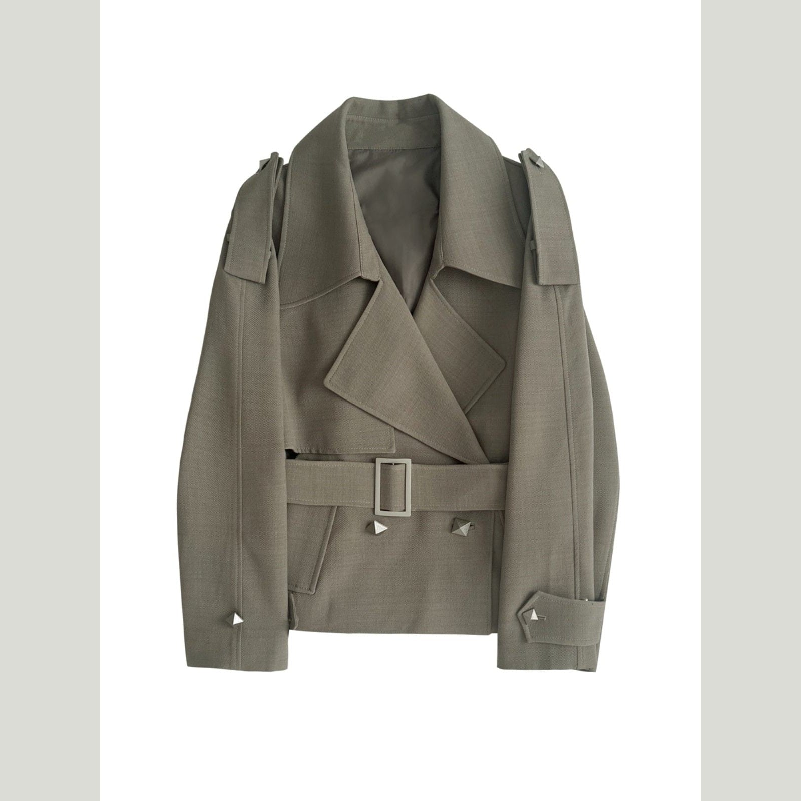 Crop Trench Coat Tan