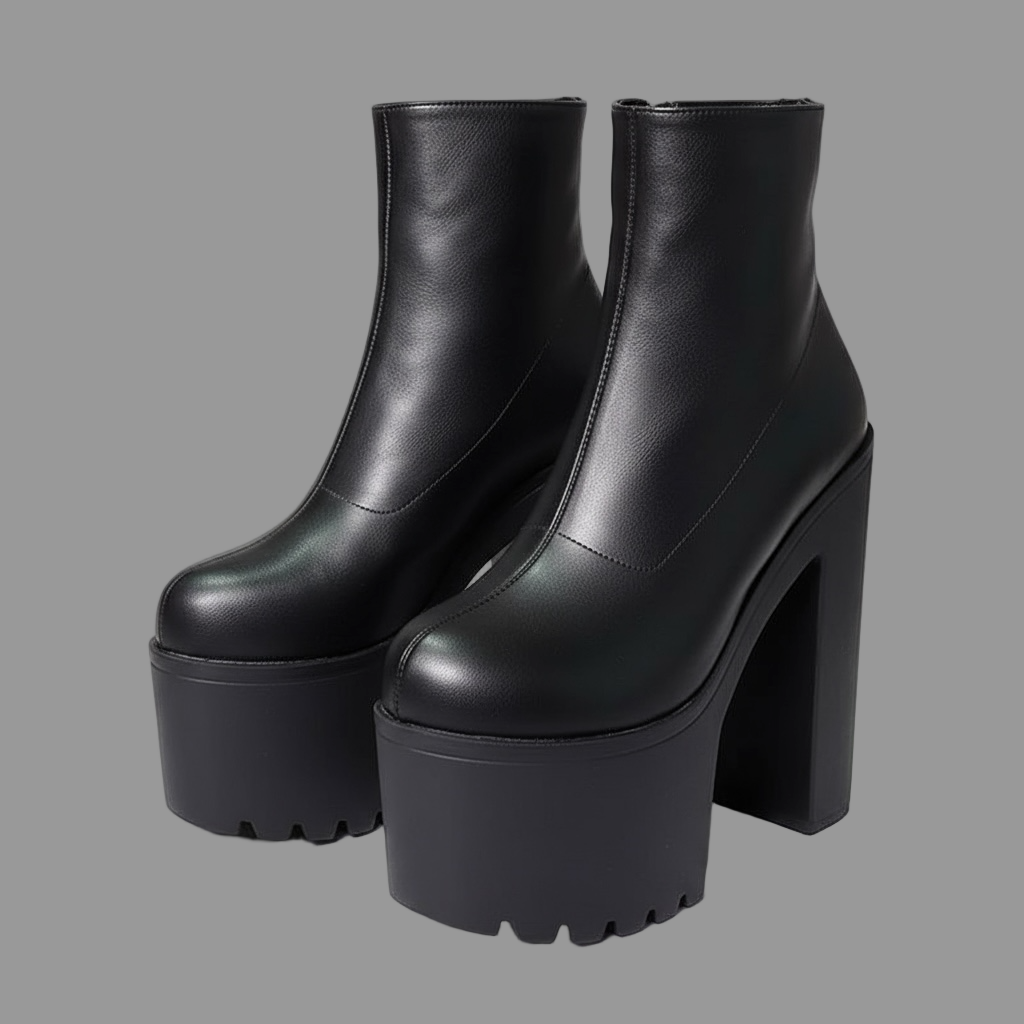The Harley Structured Leather Platform Boots – Bold Elevation