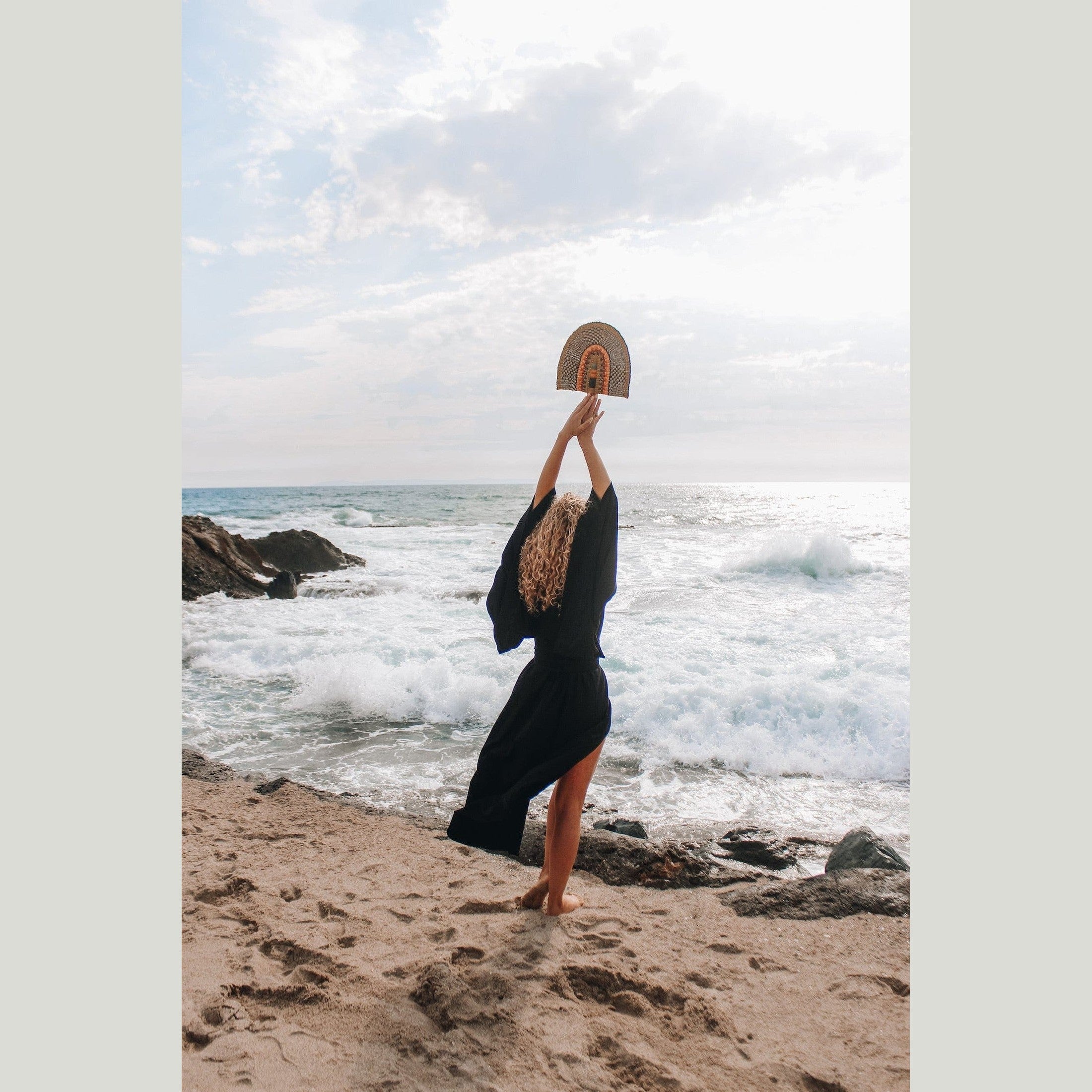 beautifully draped high quality basic cotton kimono