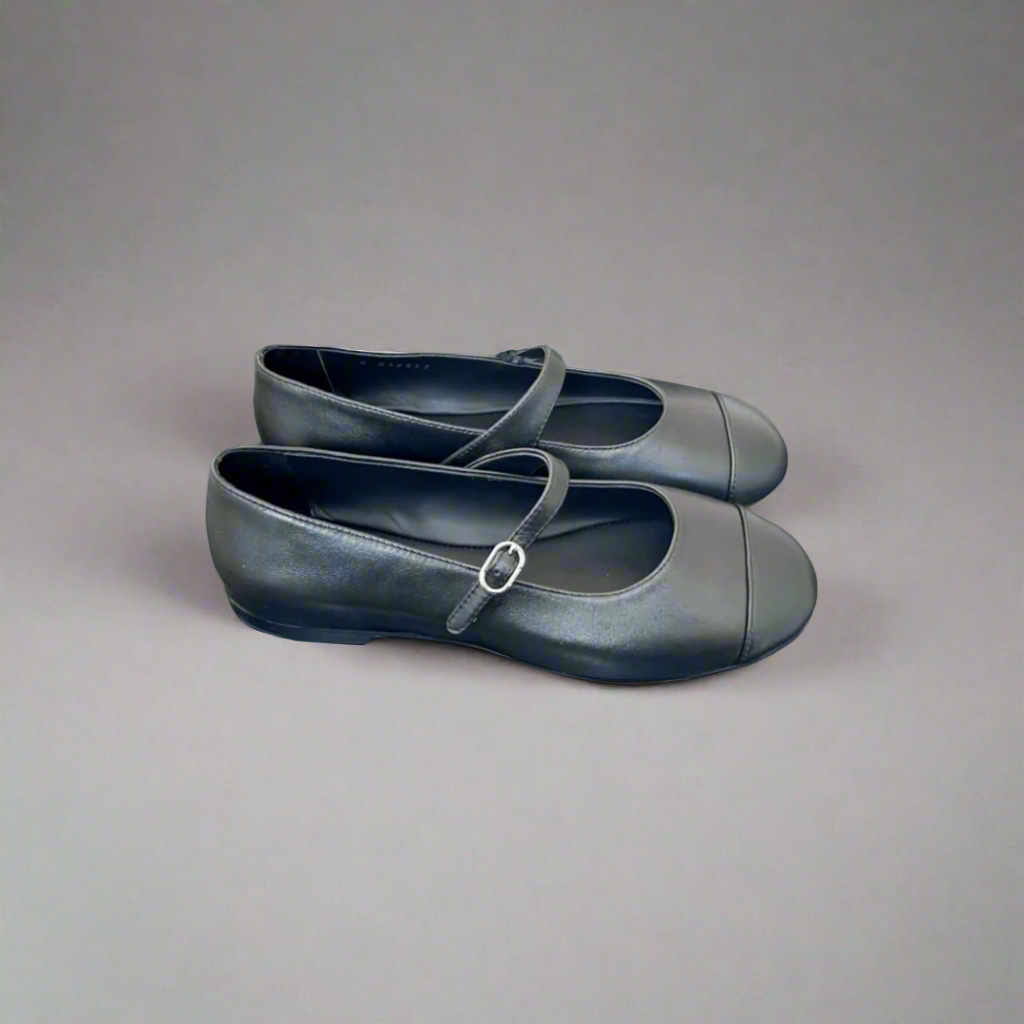 The Leather Mary Jane Ballet Flats