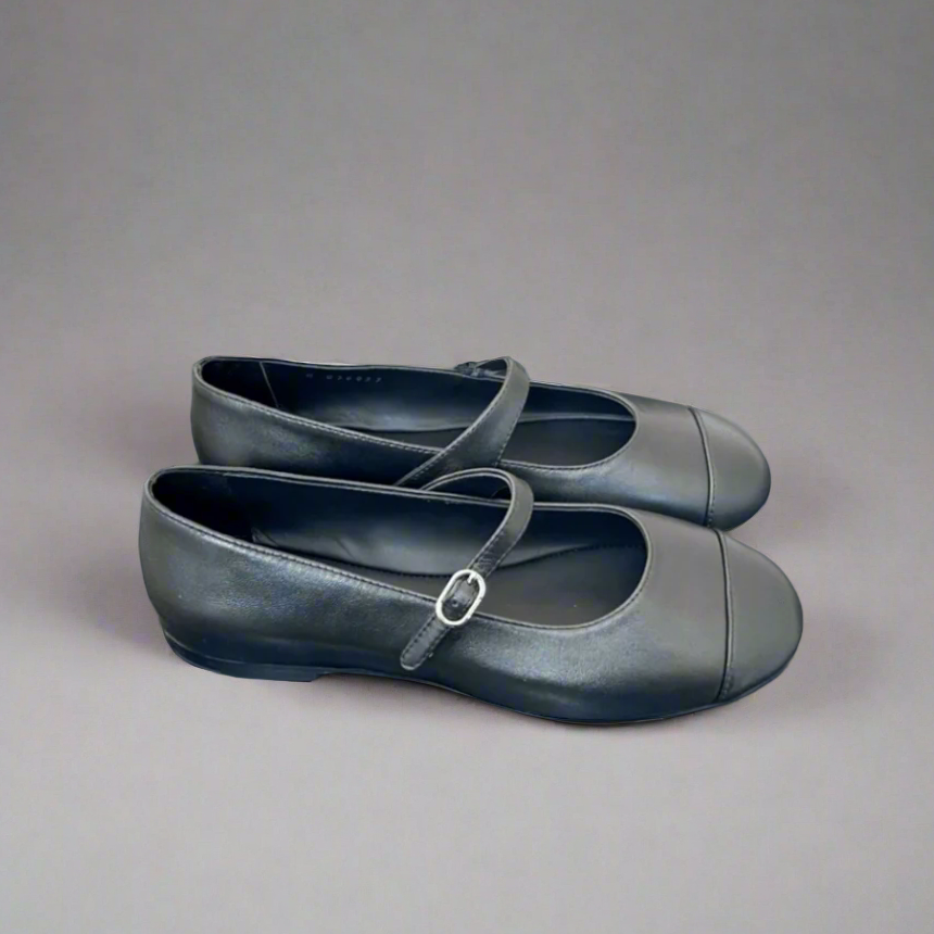 The Leather Mary Jane Ballet Flats