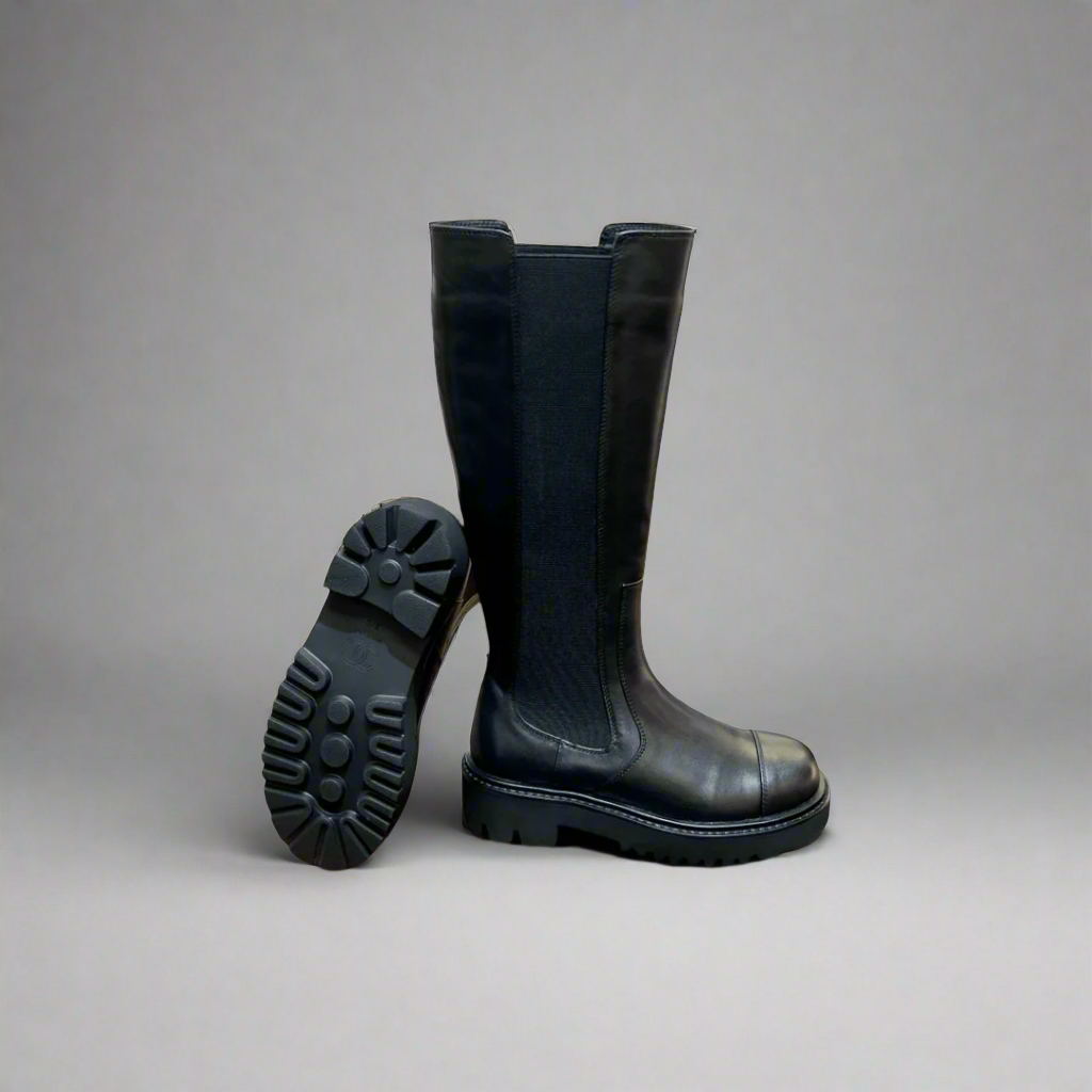 The Tall Black Leather Riding Boots