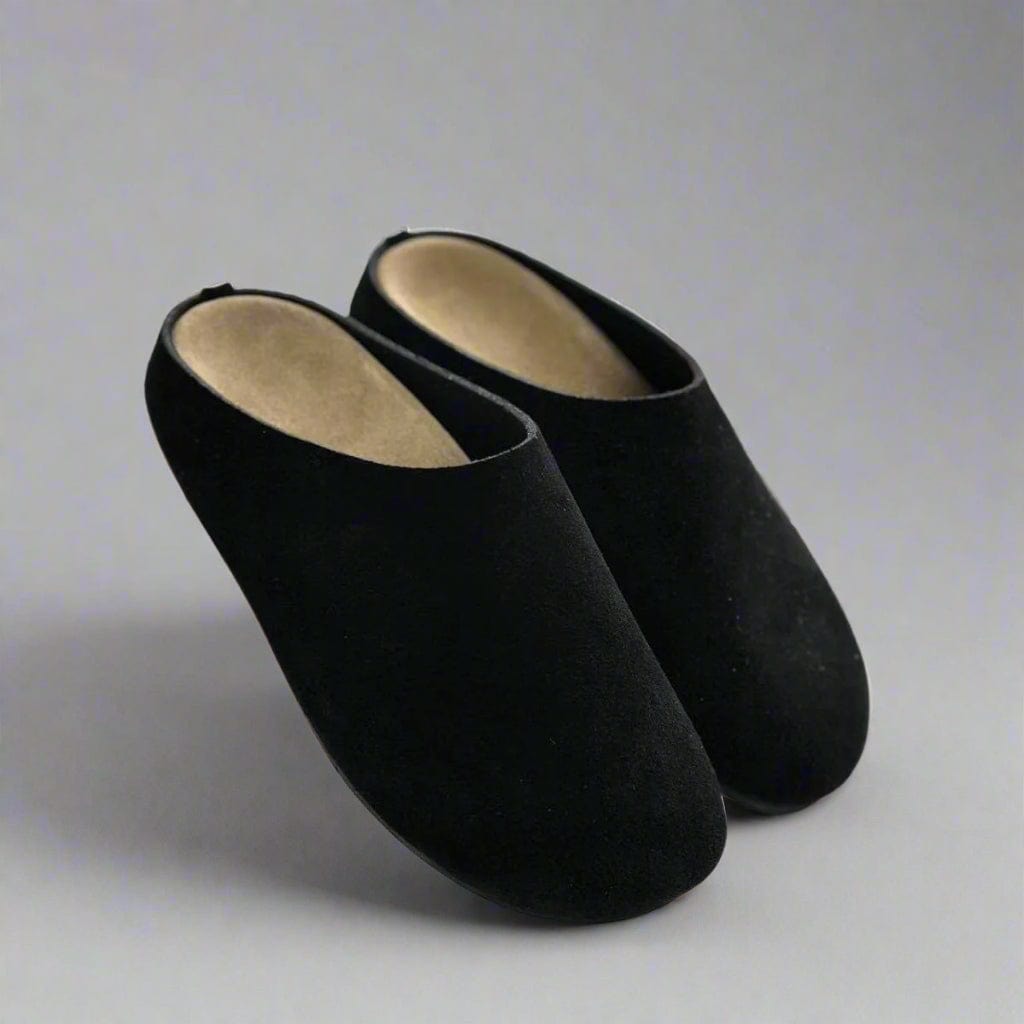 The Soft Cowhide Slip-On Mules - Grounded Luxury, Effortless Ease