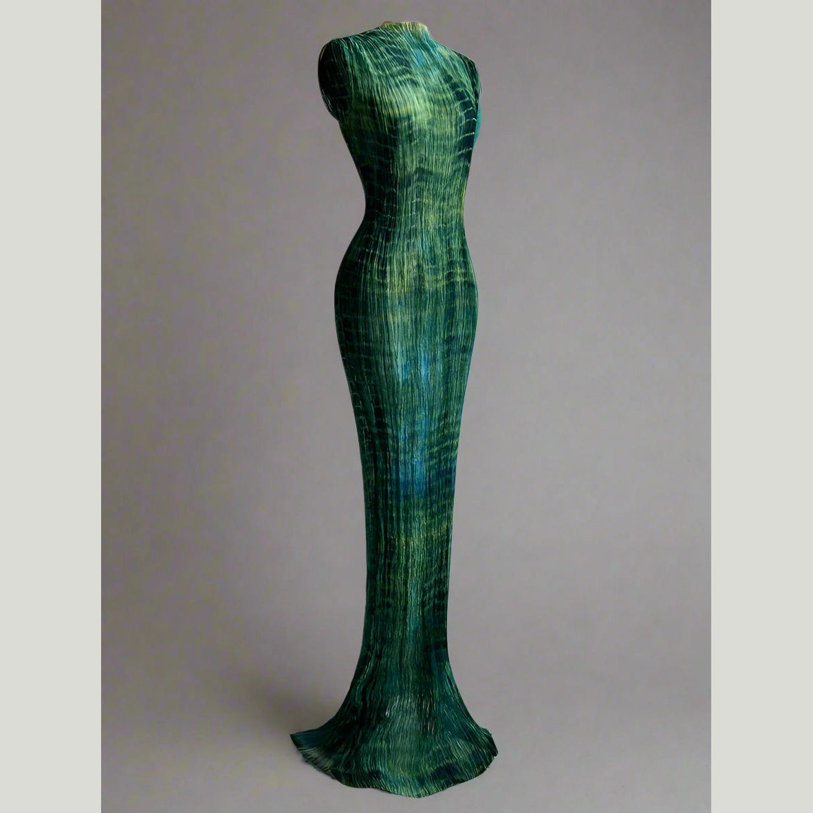 Emerald Mulberry Silk Mermaid Dress
