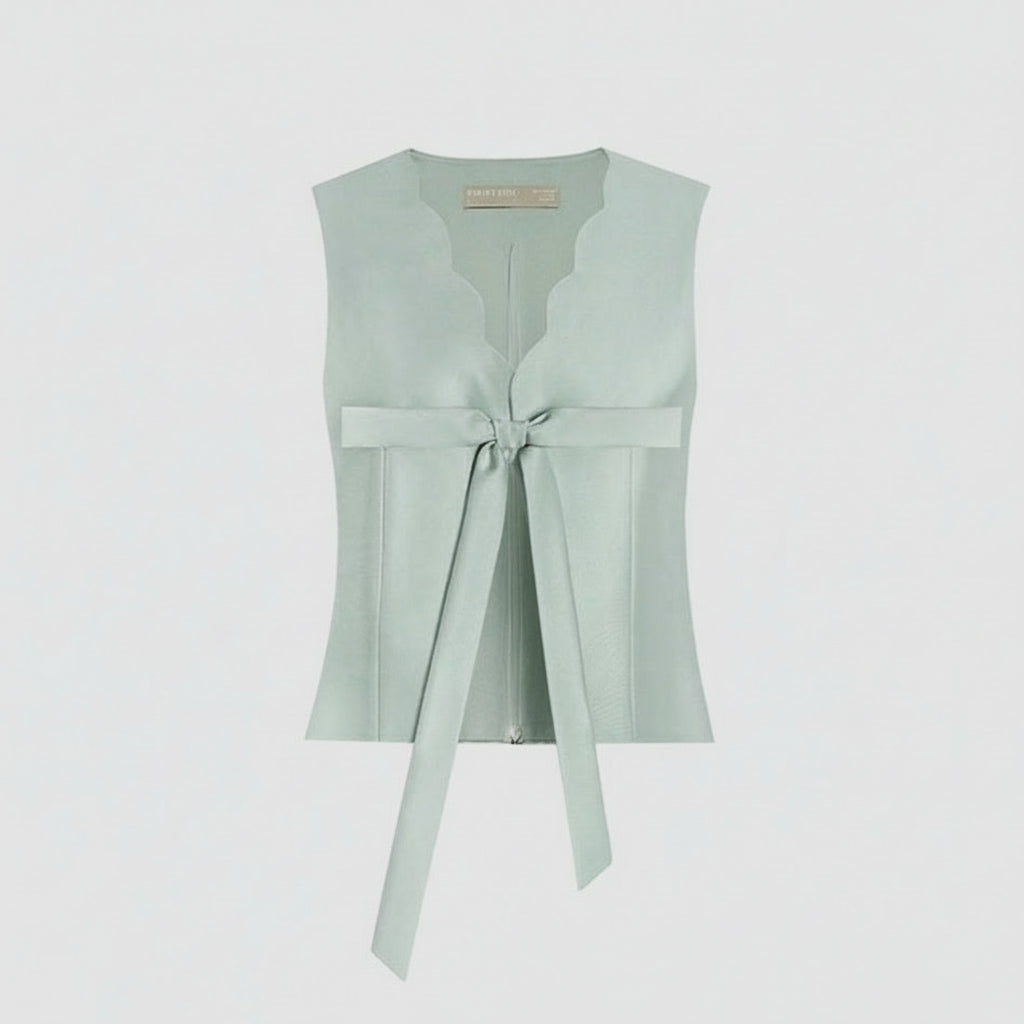 The Mint Green Papillon Top & Skirt Set