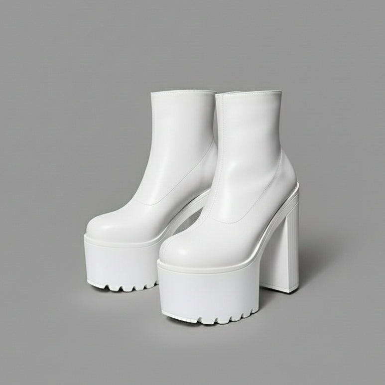 The Harley Structured Leather Platform Boots – Bold Elevation