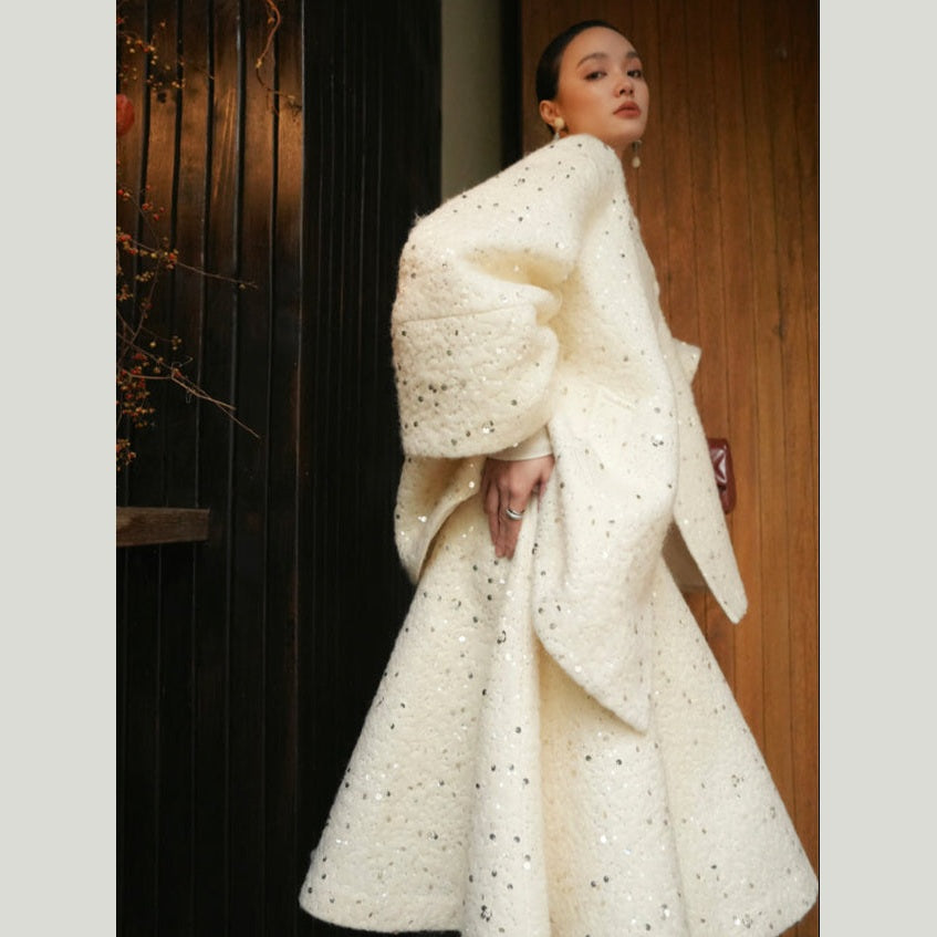 The Palais Set – Embroidered Wool Coat & Skirt Separates