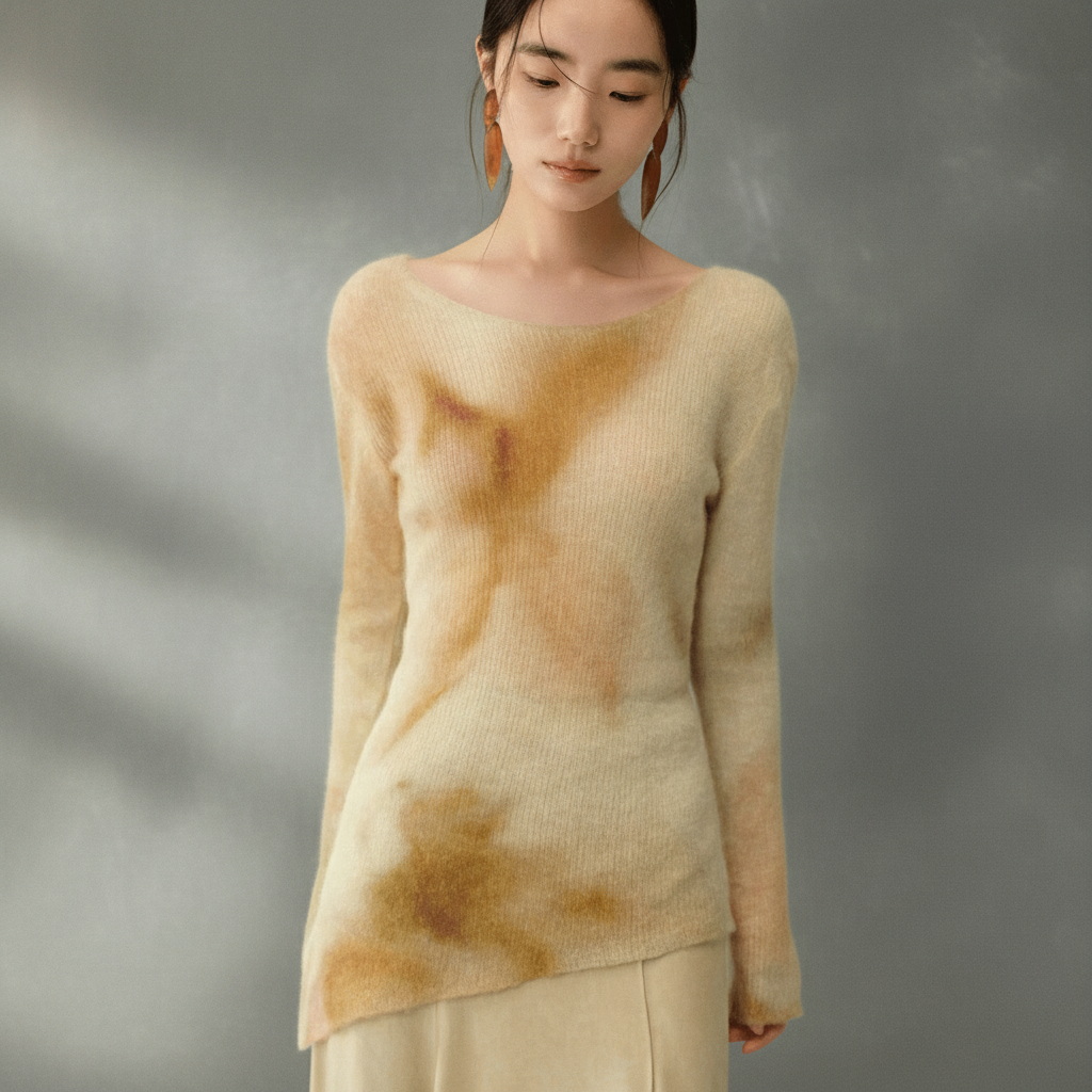 Sheer Alpaca Wool Blend Sweater - Sculptural Softness